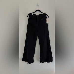 Mother jeans: TomCat roller fray; black size 28